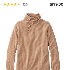 💯 %cashmere sweater from L.L.Bean a tan plaid skirt sweater vest and top